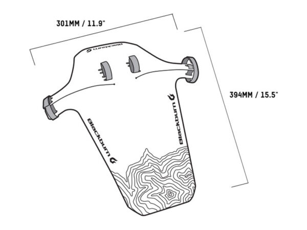Błotniki BLACKBURN BARRIER XL MUDGUARD czarno-biał